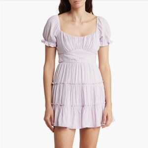Row A puff sleeved tiered dress